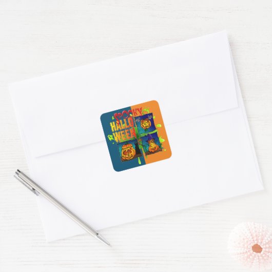 Spooky Halloween スクエアシール (封筒)