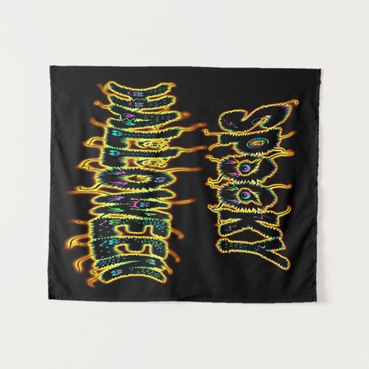 spooky Halloween タペストリー (正面(横))