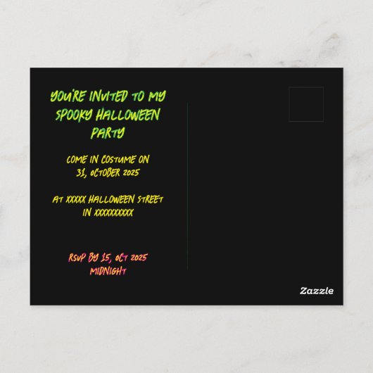 spooky Halloween ポストカード (裏面)