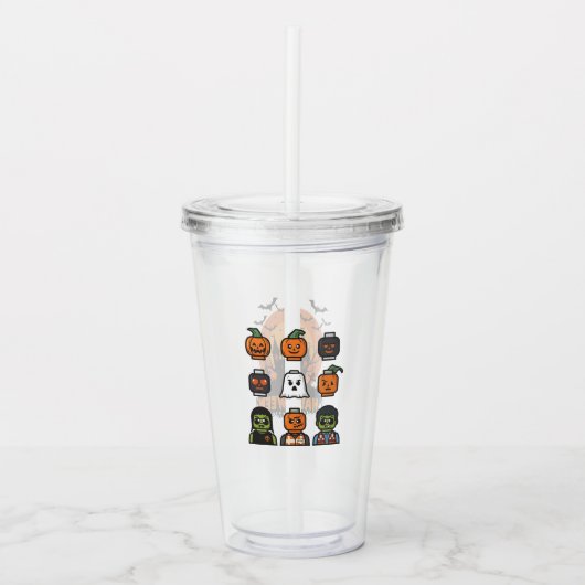Spooky Halloween Acrylic Tumbler Design アクリルタンブラー (正面)