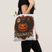 Spooky Halloween All-Over Print Shoulder Tote Bag  トートバッグ (クローズアップ)