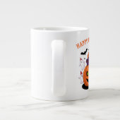 Spooky Halloween B-day Pumpkin Cake & Ghosts ジャンボコーヒーマグカップ (裏面)