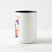 Spooky Halloween B-day Pumpkin Cake & Ghosts マグカップ (中央)