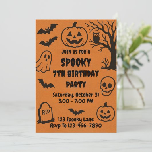 Spooky Halloween Birthday 招待状 (スタンド正面)