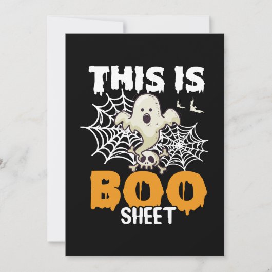 Spooky Halloween Boo Sheet Ghost Card シーズンカード (正面)
