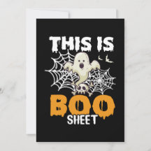 Spooky Halloween Boo Sheet Ghost Card