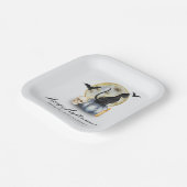 Spooky Halloween Cat Pumpkin ペーパープレート (傾斜あり)