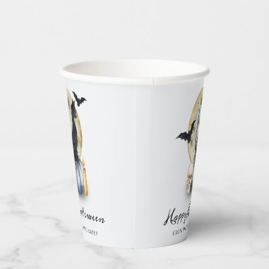 Spooky Halloween Cat Pumpkin 紙コップ (右)