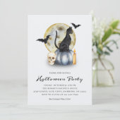 Spooky Halloween Cat Pumpkin Party 招待状 (スタンド正面)