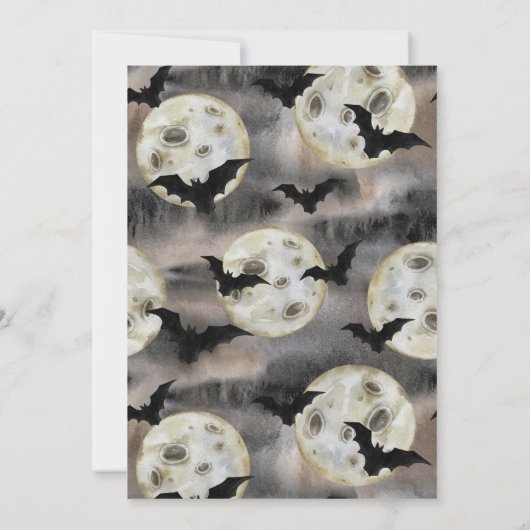 Spooky Halloween Cat Pumpkin Party 招待状 (裏面)