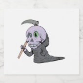 Spooky Halloween design スパークリングワインラベル (シングルラベル)