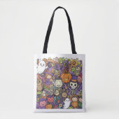 Spooky Halloween Doodle Tote Bag  トートバッグ (正面)