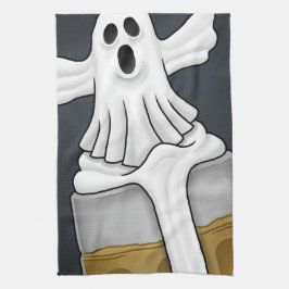 Spooky Halloween Ghost キッチンタオル