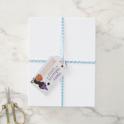 Spooky Halloween ghosts, and bats ギフトタグ (より糸付き)