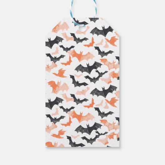Spooky Halloween ghosts, and bats ギフトタグ (裏面)