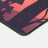 Spooky Halloween Ghosts Wandering at a Cemetry デスクマット (コーナー)