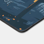 Spooky Halloween Ghosts Wandering in the Wood デスクマット (コーナー)