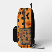 Spooky Halloween Gift Classic Black & Orange プリントバックパック (右)