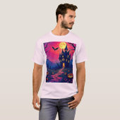 Spooky Halloween Haunted Mansion Art Tシャツ (正面フル)