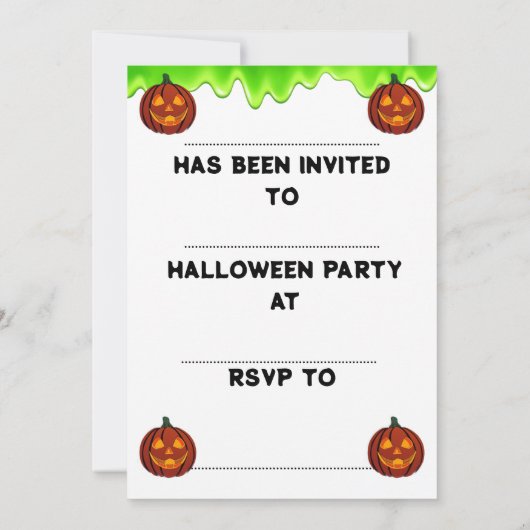 Spooky Halloween Invitation 招待状 (裏面)