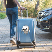 Spooky Halloween Melting Cranium With Bat Imagery  シール (スーツケースインサイチュ)