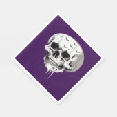Spooky Halloween Melting Cranium With Bat Imagery  スタンダードランチョンナプキン (角)