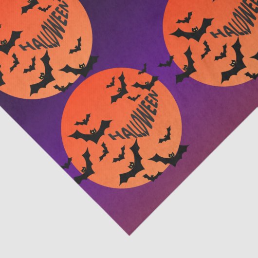 Spooky Halloween Moon & Bats Tissue Paper 薄葉紙 (詳細)