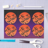 Spooky Halloween Moon & Bats Tissue Paper 薄葉紙 (クラフト)