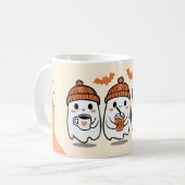 Spooky Halloween Mug – Pumpkin, Ghost & Witch Coff コーヒーマグカップ (正面左)