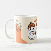Spooky Halloween Mug – Pumpkin, Ghost & Witch Coff コーヒーマグカップ (左)