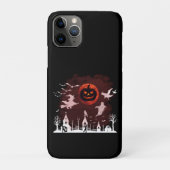 Spooky Halloween Night Full Moon Pumpkin Scene Case-Mate iPhoneケース (裏)