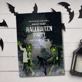Spooky Halloween Party Horror Night Zombie Theme 招待状
