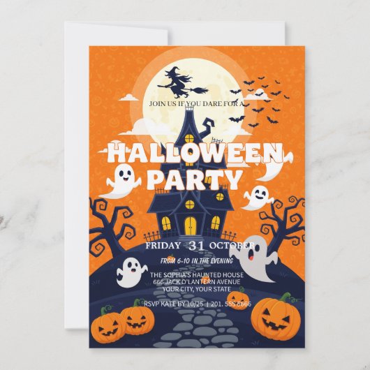 Spooky Halloween Party Invitation 招待状 (正面)