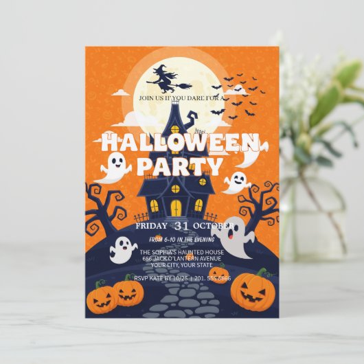 Spooky Halloween Party Invitation 招待状 (スタンド正面)