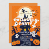 Spooky Halloween Party Invitation 招待状 (正面/裏面)