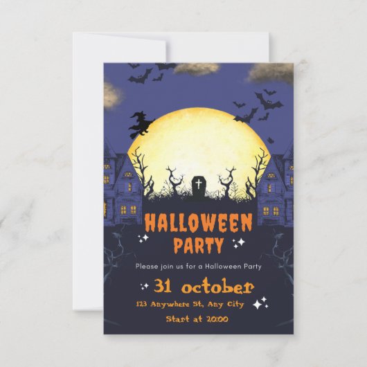 Spooky Halloween Party Invitation Card カード (正面)