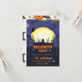 Spooky Halloween Party Invitation Card カード (正面/裏面インサイチュ)