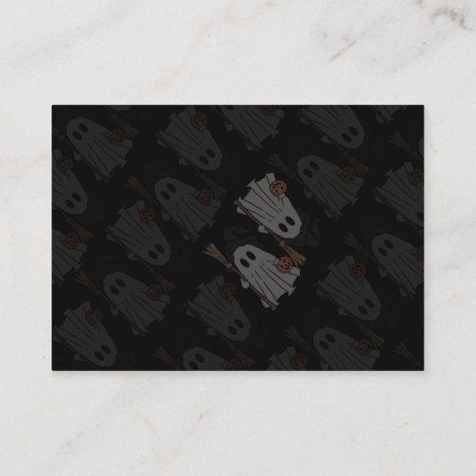 Spooky Halloween Party Invite エンクロージャーカード (裏面)