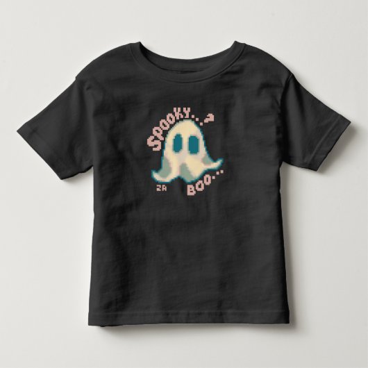 Spooky Halloween pixelart トドラーTシャツ (正面)