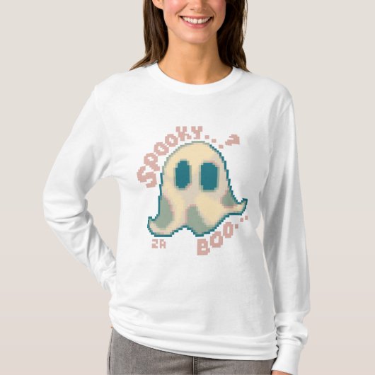 Spooky Halloween pixelart, Pixel Art  Tシャツ (正面)