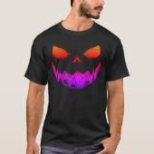 Spooky Halloween Pumpkin Face T-Shirt – Creepy Car Tシャツ (正面)