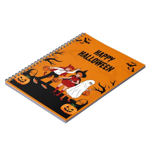 Spooky Halloween – Pumpkin, Ghost & ノートブック (左側)