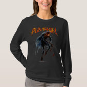 Spooky Halloween Pumpkin Horror Graphic Long Sleev Tシャツ (正面)