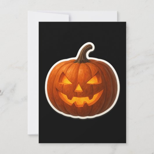 Spooky Halloween Pumpkin Sticker カード (正面)