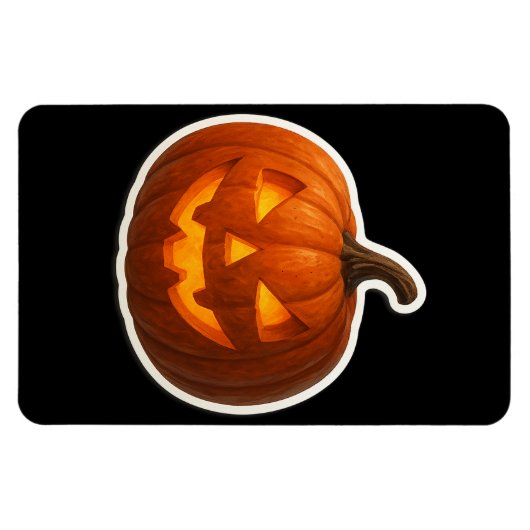 Spooky Halloween Pumpkin Sticker マグネット (横)