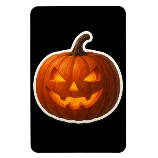 Spooky Halloween Pumpkin Sticker マグネット (縦)