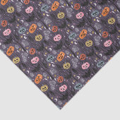 Spooky Halloween Pumpkins, Bats, and Tombstones 薄葉紙 (詳細)