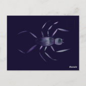 Spooky Halloween Purple Spider Art                 ポストカード (裏面)
