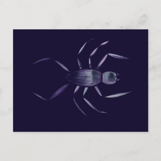 Spooky Halloween Purple Spider Art                 ポストカード (正面)