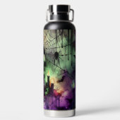SPOOKY  HALLOWEEN SKULL CANDLES BATS & SPIDERS ウォーターボトル (背面)